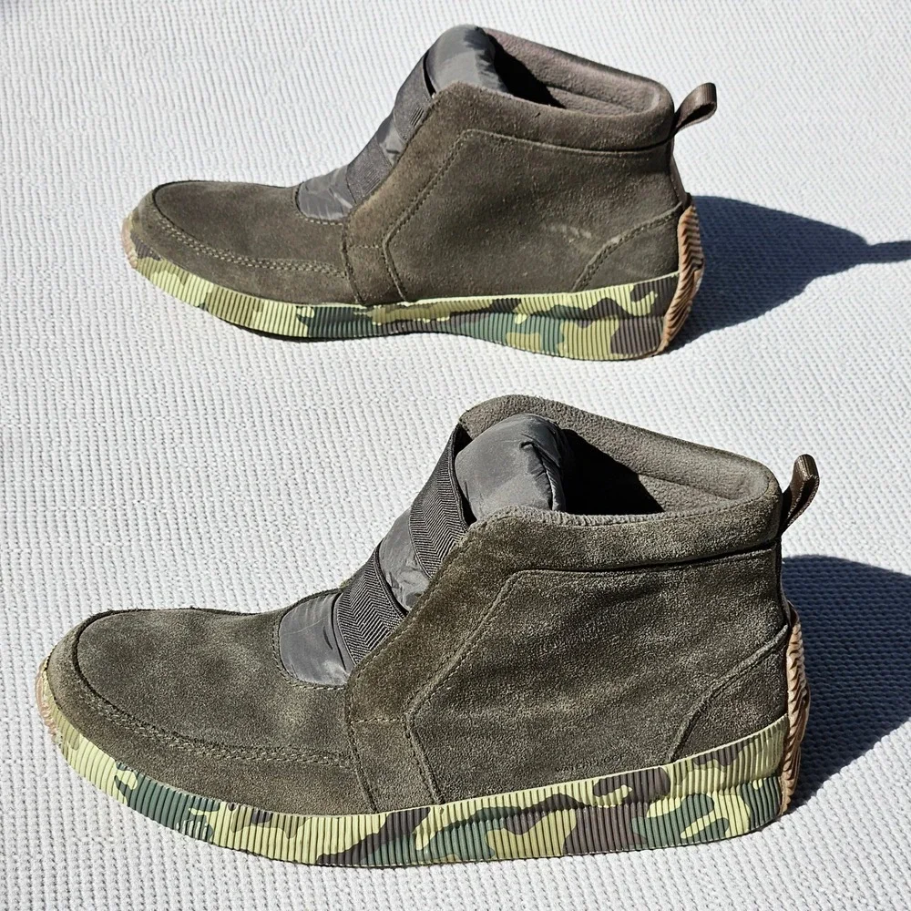 Sorel Out N About III Conquest Waterproof Boots Alpine Tundra Camo NL3798-326 10